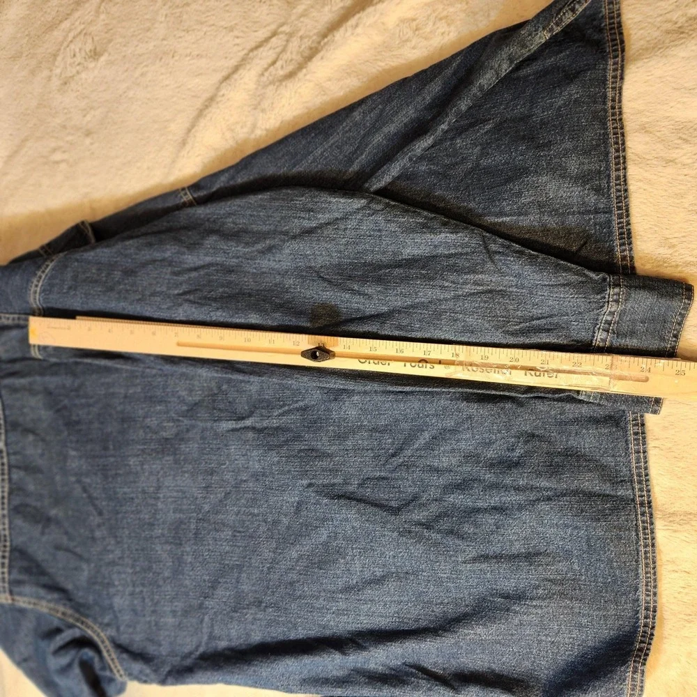 Vintage‎ Levis SilverTab Shirt Mens Large Denim Button Up Long Sleeve 90s Y2k